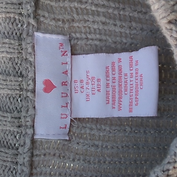 COPY - Lulurain. Girls size 7-8 Sweater. Snow flake pattern. Rhinestone on snow… - Picture 5 of 5